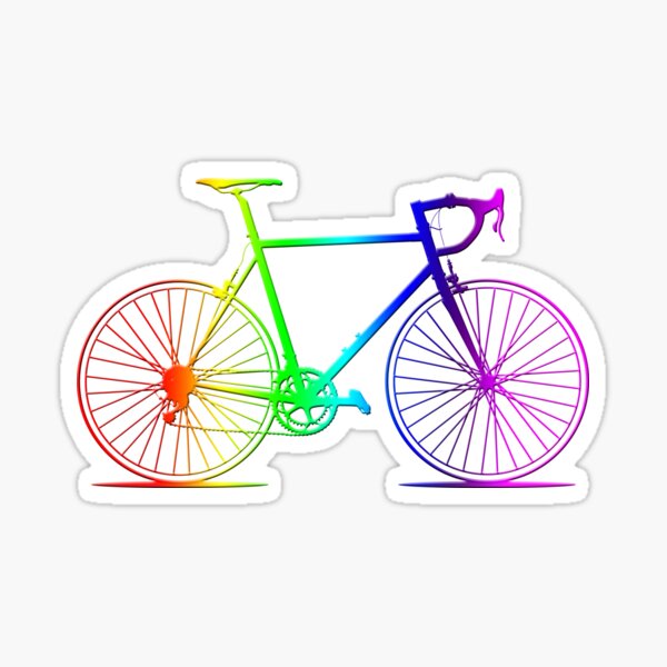 Rainbow bike hot sale stickers