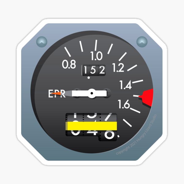 "L1011 Engine Pressure Ratio Indicator" Sticker by Kylwell Redbubble