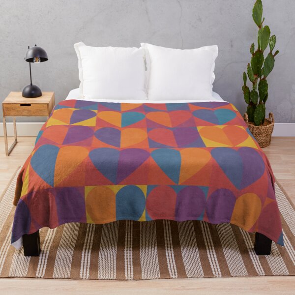 Item preview,  Shades of Love Blue Purple Orange Hearts designed and sold by FAROSSTUDIO.