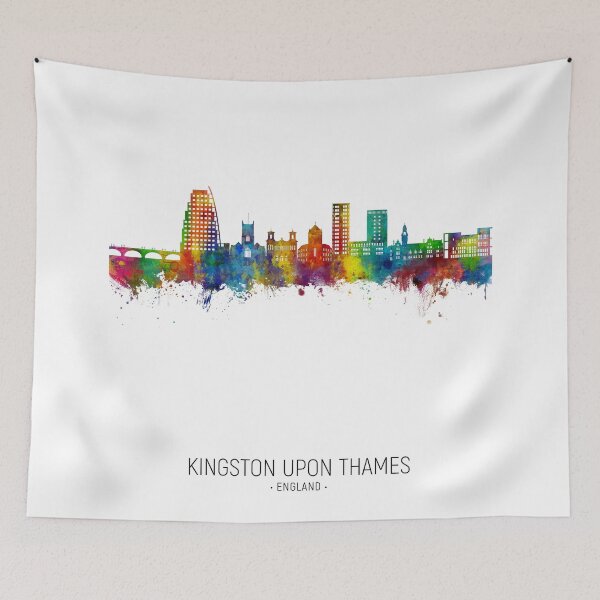 Item preview, Kingston upon Thames England Skyline designed and sold by ArtPrints.