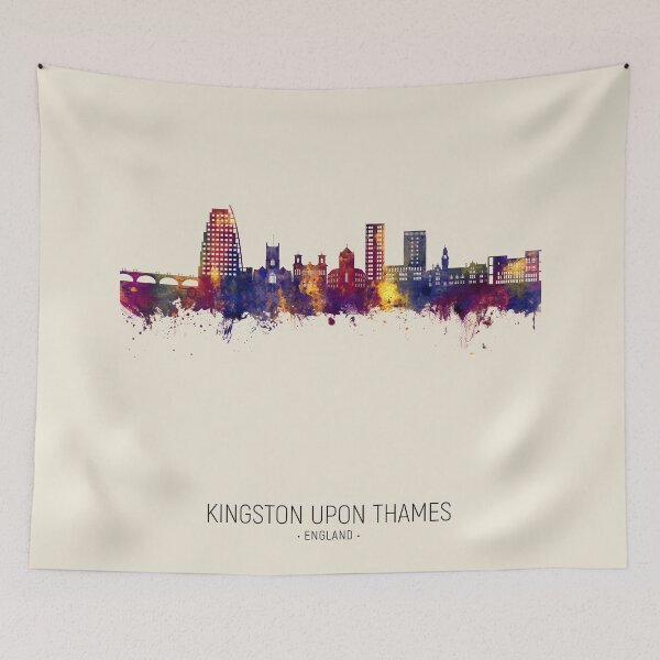 Item preview, Kingston upon Thames England Skyline designed and sold by ArtPrints.