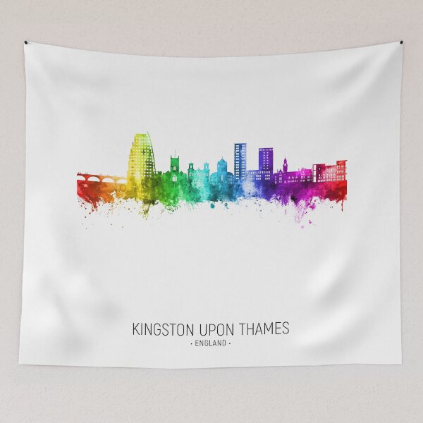 Item preview, Kingston upon Thames England Skyline designed and sold by ArtPrints.