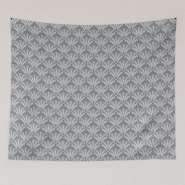 Item preview, Silver Gray Gatsby Art Deco Pattern Background Design	 designed and sold by Angela Cini.