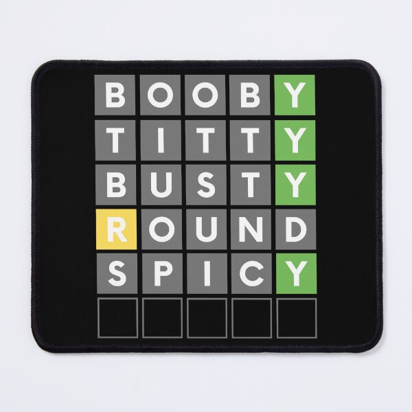 Item preview, FUNNY WORD GAME BOOBY TITTY BUSTY ROUND SPICY designed and sold by appareltolove.