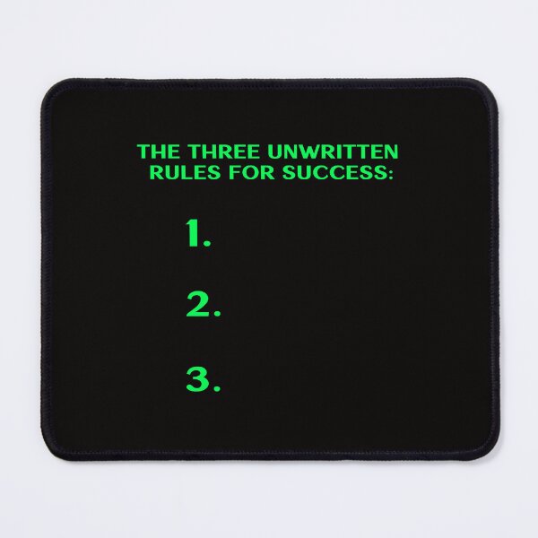 Item preview, The Three Unwritten Rules For Success........ designed and sold by Dumelang.