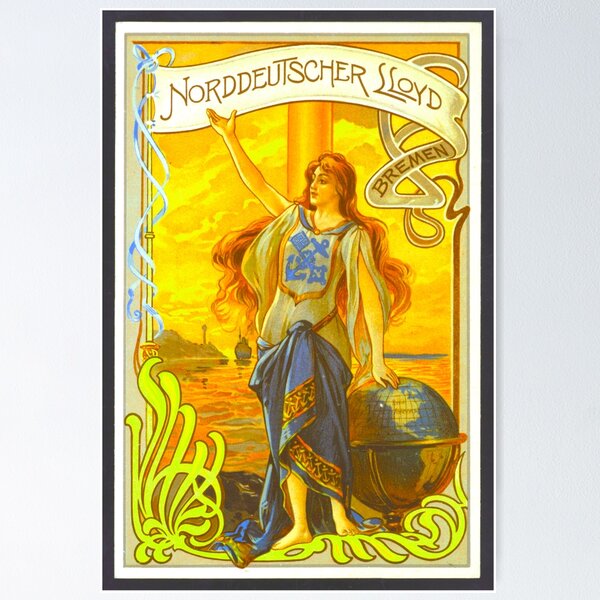 Vista previa del artículo con la obra «Cubierta de libro vintage Norddeutscher Lloyd Bremen», diseñado y vendido por BetelgeuseX3.