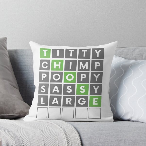 Item preview, FUNNY WORD GAME TITTY CHIMP POOPY SASSY LARGE designed and sold by appareltolove.