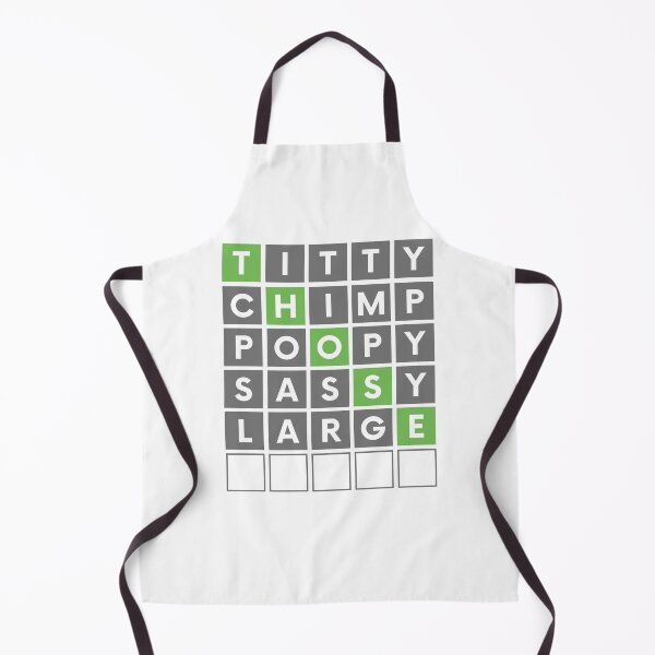 Item preview, FUNNY WORD GAME TITTY CHIMP POOPY SASSY LARGE designed and sold by appareltolove.