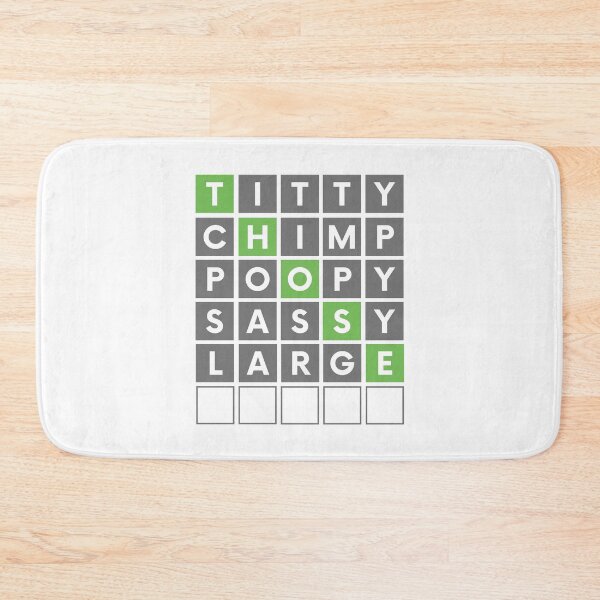 Item preview, FUNNY WORD GAME TITTY CHIMP POOPY SASSY LARGE designed and sold by appareltolove.