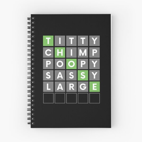 Item preview, FUNNY WORD GAME TITTY CHIMP POOPY SASSY LARGE designed and sold by appareltolove.