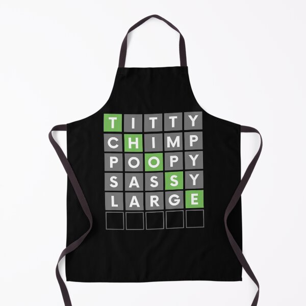Item preview, FUNNY WORD GAME TITTY CHIMP POOPY SASSY LARGE designed and sold by appareltolove.