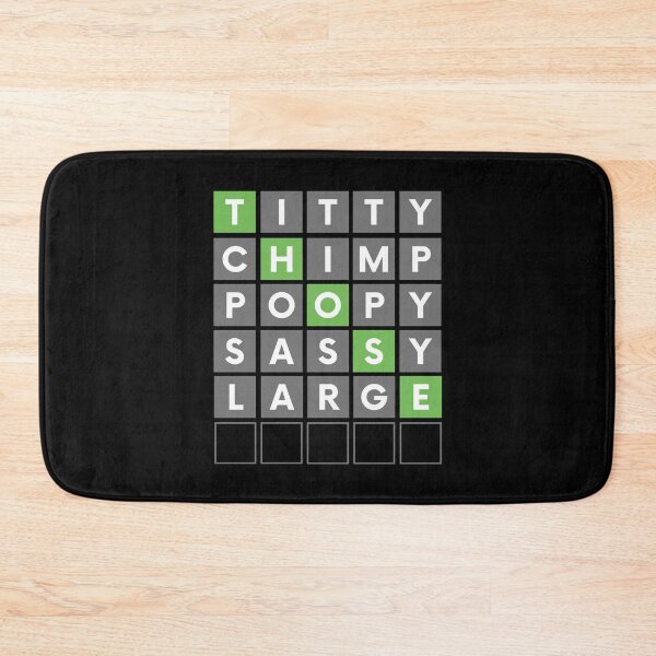 Item preview, FUNNY WORD GAME TITTY CHIMP POOPY SASSY LARGE designed and sold by appareltolove.