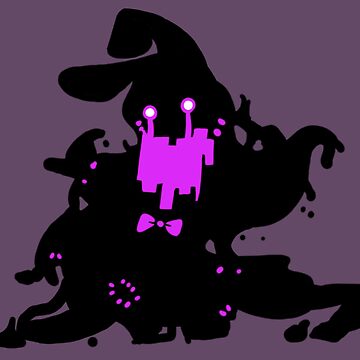 Glitchtrap fnaf vr princess quest black background  Sticker for