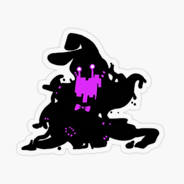 Glitchtrap fnaf vr princess quest black background  Sticker for