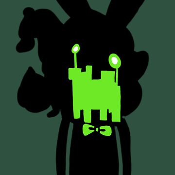 Glitchtrap fnaf vr princess quest black background  Sticker for