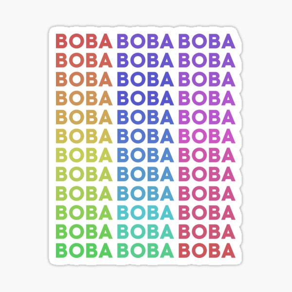 Vista previa del artículo con la obra «BOBA BOBA BOBA», diseñado y vendido por RiserTees.