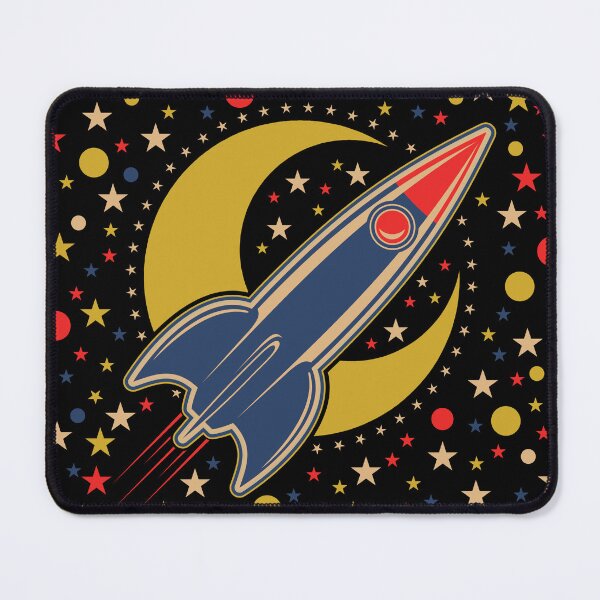 Item preview, Retro Moon Rocket designed and sold by wickedpretty.