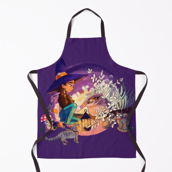 Item preview, Cute witch girl with her cats designed and sold by Yarafantasyart.