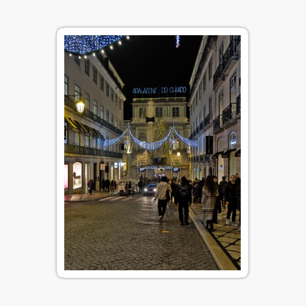 Item preview, Armazens do Chiado at night in Lisbon designed and sold by AngeloDeVal.