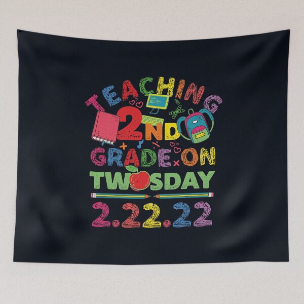 Item preview, Memorable Day of the Year TEACHING 2ND GRADE ON TWOSDAY 2.22.22 Colorful Funny 2nd Grade Teacher, Home School, 2 22 222, Tuesday Twosday Commemorative, 22222 Souvenir designed and sold by zenturtlemerch.
