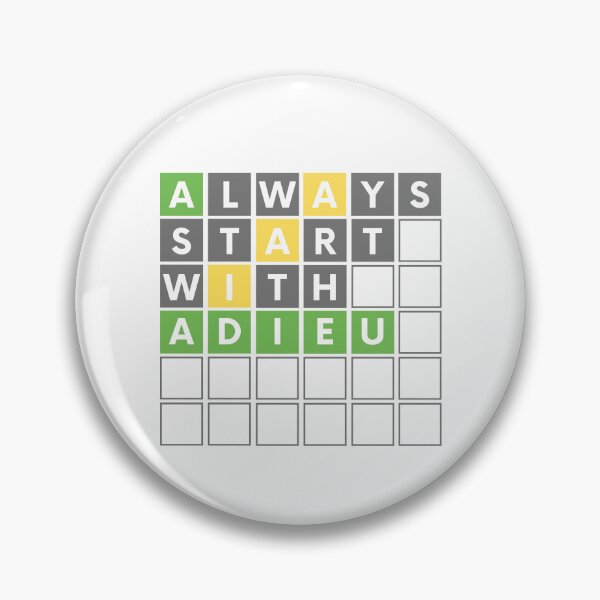 Item preview, FUNNY WORD GAME ALWAYS START WITH ADIEU designed and sold by appareltolove.