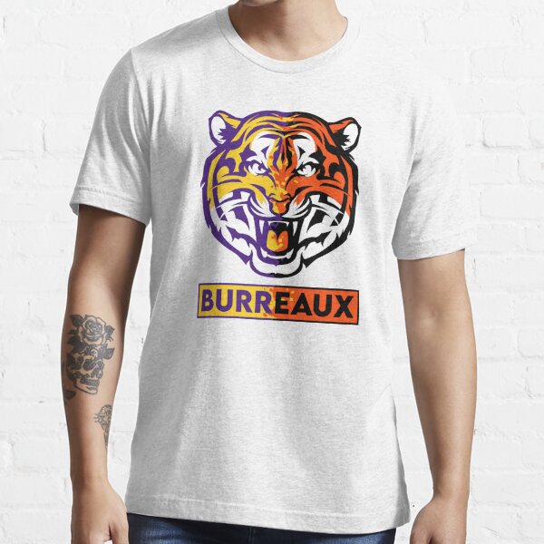 Men's Joe Burrow White LSU Tigers Name & Number T-Shirt