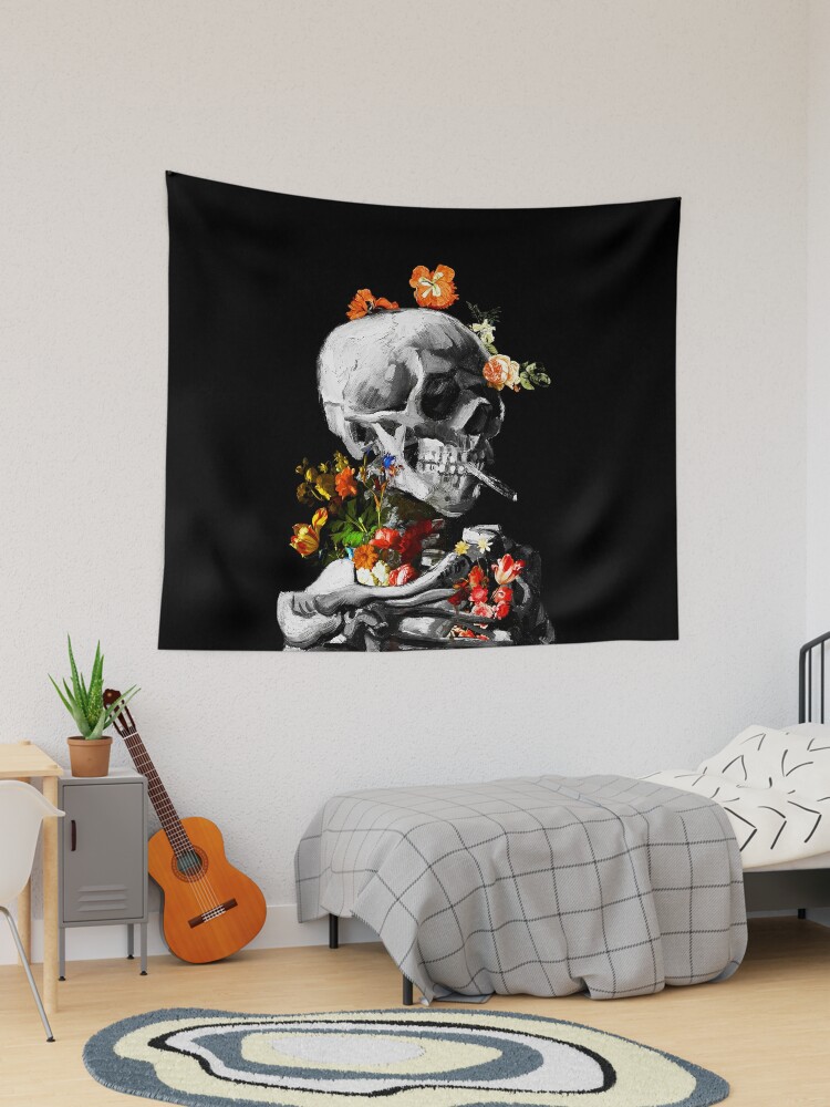 Floral skeleton online tapestry