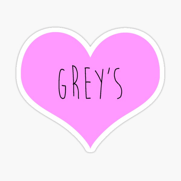 Greys Heart Sticker
