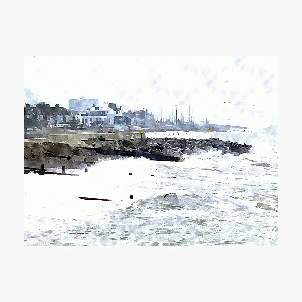 Stormy Day At Worthing Photographic Print