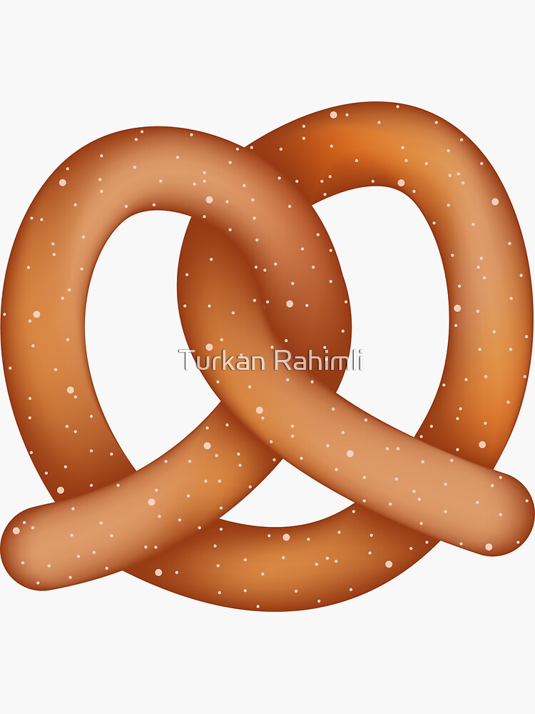 "Pretzel emoji illustration sticker" Sticker for Sale by