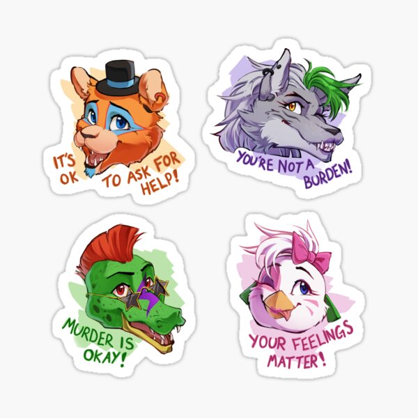 FNAF:SB Laminated Die Cut Stickers 