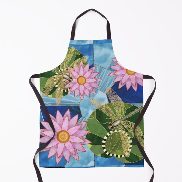 Item preview, Dragonflies at the pond with water lilies designed and sold by Milamara.