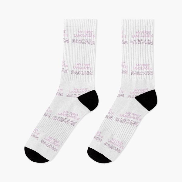 Item preview, My First Language Is Sarcasm Pink designed and sold by CJ Vanderbeek.