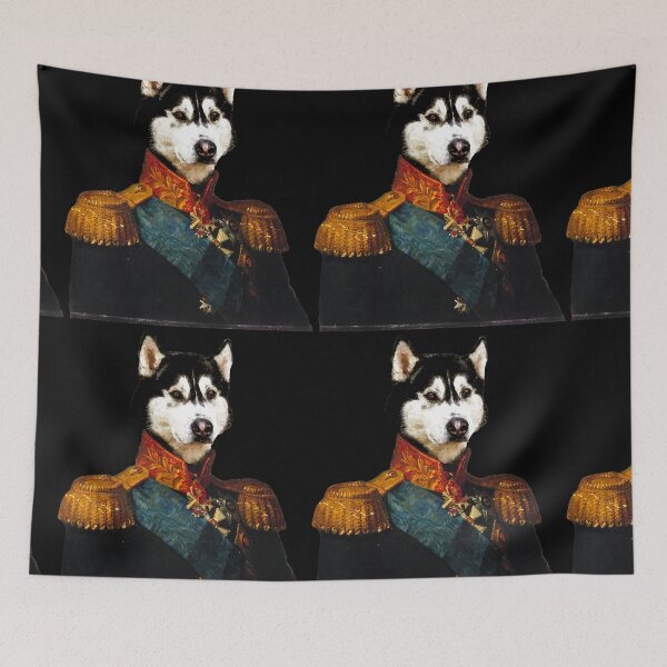 Item preview, Cute Husky Distinguish Royal Dog Pets on renaissance oil painting designed and sold by katarsisworks.