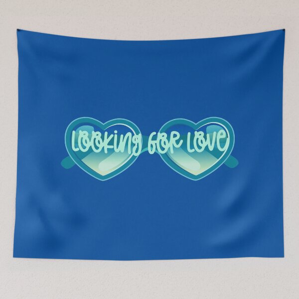 Item preview, Looking for Love (Aqua on Blue) designed and sold by PawsitiveMum.
