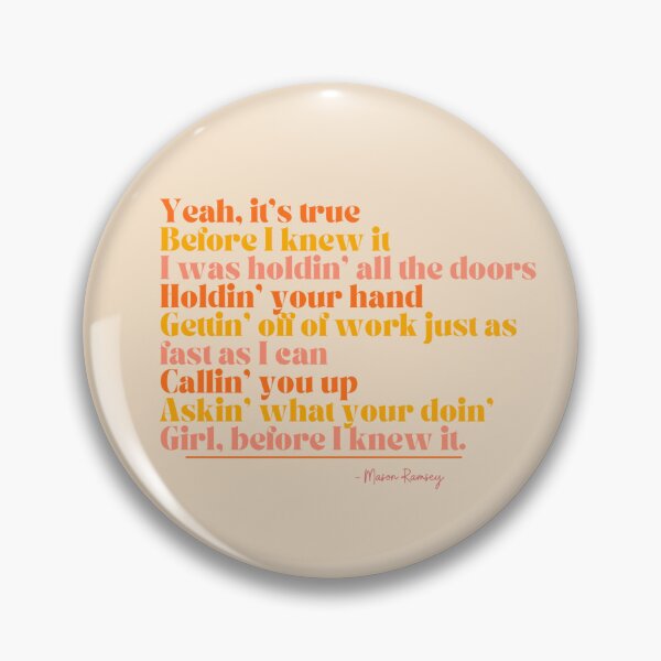 Item preview, Before I knew it lyrics designed and sold by reannyn.