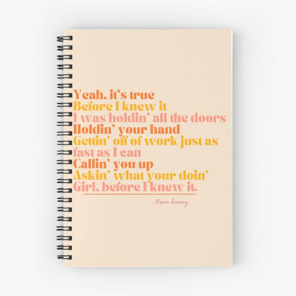 Item preview, Before I knew it lyrics designed and sold by reannyn.