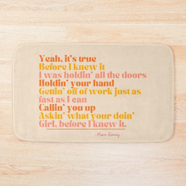 Item preview, Before I knew it lyrics designed and sold by reannyn.