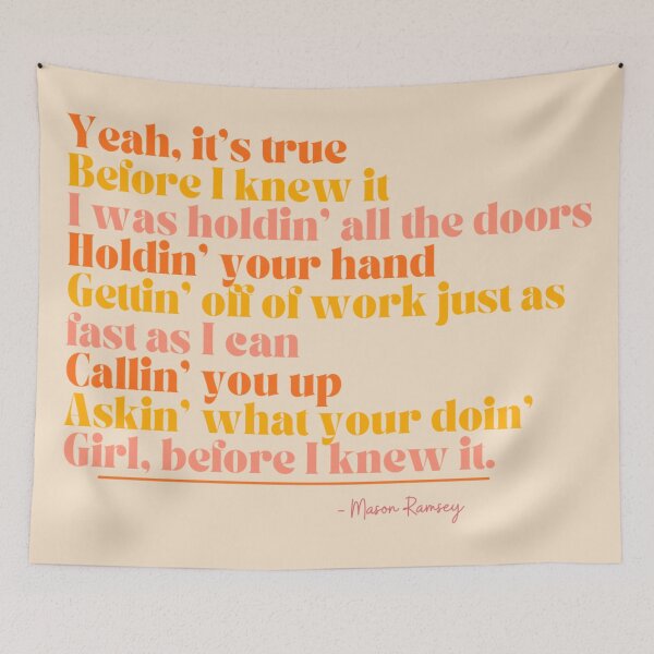 Item preview, Before I knew it lyrics designed and sold by reannyn.
