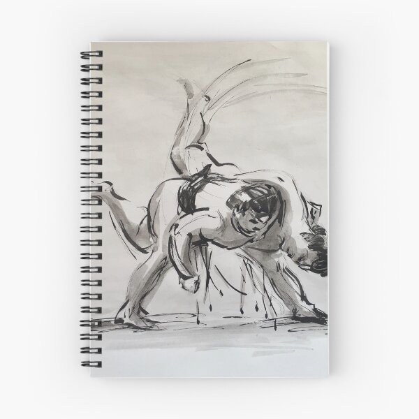 Artikelvorschau, Sumo Nr. 18 - Sumo-Wrestler Tuschemalerei auf Vintage-Papier entworfen und verkauft von Rebecca Rees.