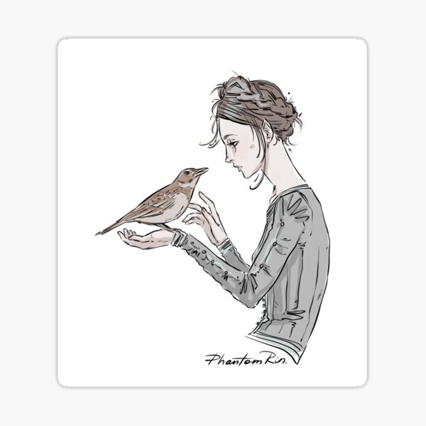 two larks Sticker