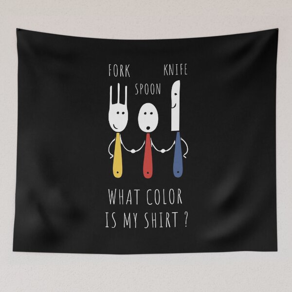 Item preview, Spoon Fork Knife What Color Is My Shirt designed and sold by damone7.