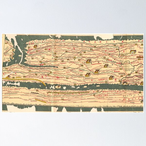 Item preview, Tabula Peutingeriana Segmentum II designed and sold by JSpace Designs.