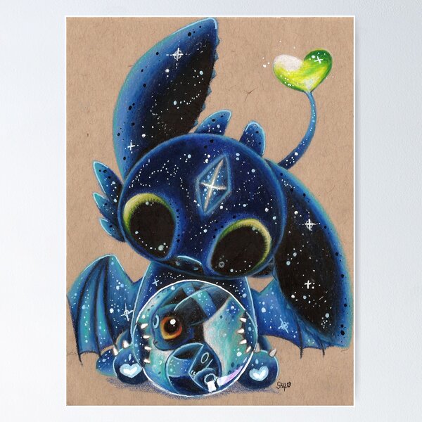 galaxy fantasy toothless Poster