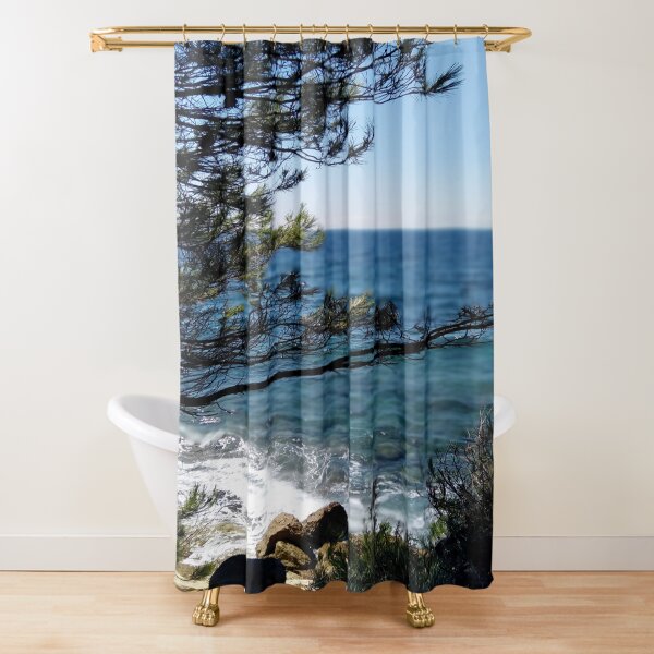 view on the sea Shower Curtain