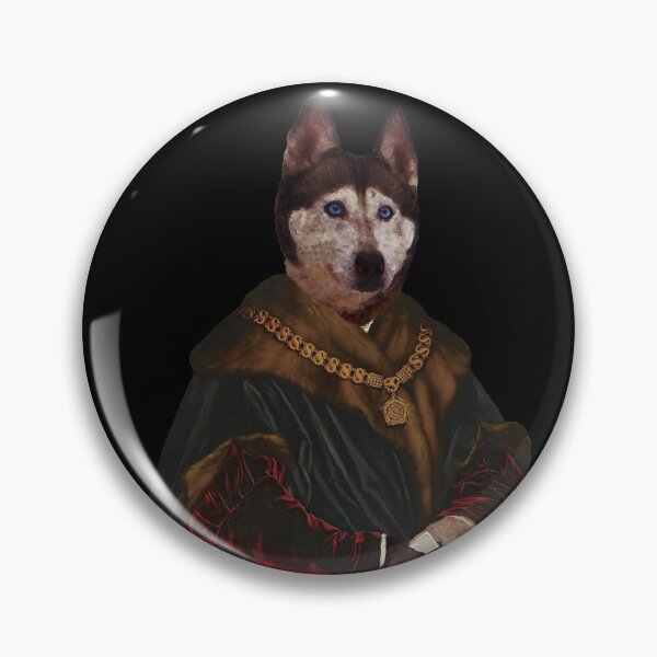 Item preview, Cute Siberian Husky Distinguish Royal Dog Pets on renaissance oil painting designed and sold by katarsisworks.