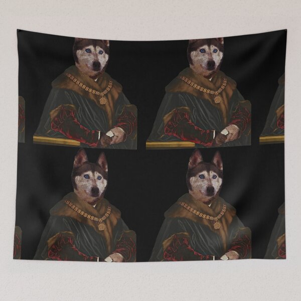 Item preview, Cute Siberian Husky Distinguish Royal Dog Pets on renaissance oil painting designed and sold by katarsisworks.