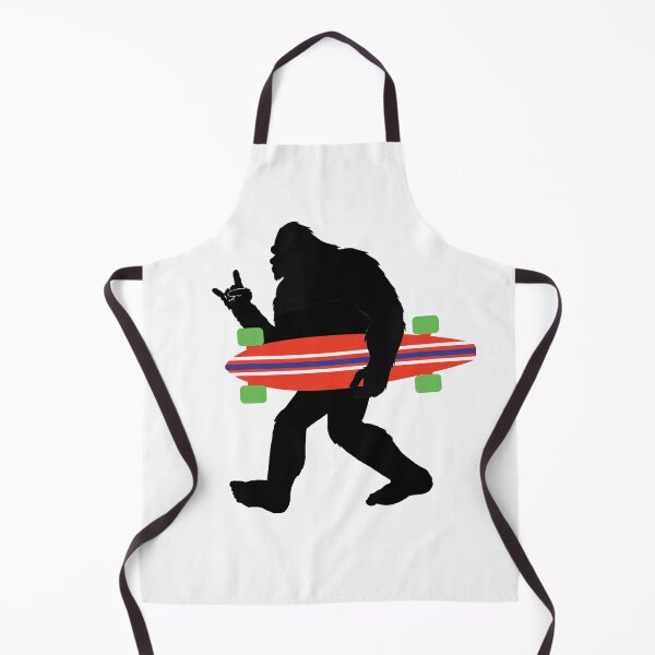 Item preview, Cool Bigfoot with Longboard giving the Rock and Roll Sign designed and sold by Statement-Teez.