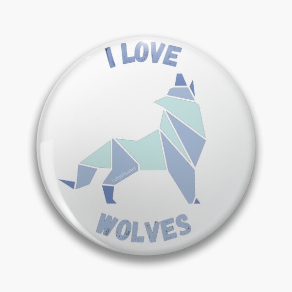 Item preview, I love wolves - geometric  designed and sold by LukjanovArt.