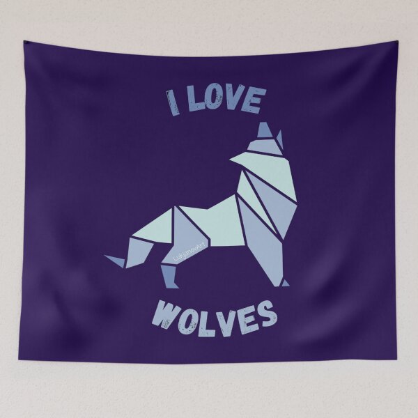 Item preview, I love wolves - geometric  designed and sold by LukjanovArt.